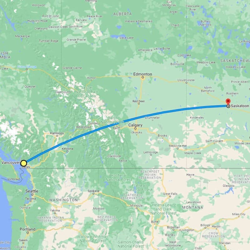 Vancouver to Saskatoon container shipping services