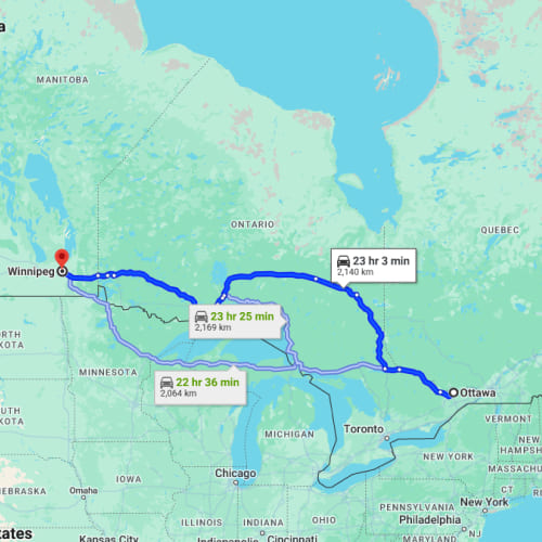Ottawa to Winnipeg truckload