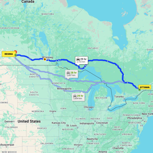Ottawa to Regina truckload freight shipping
