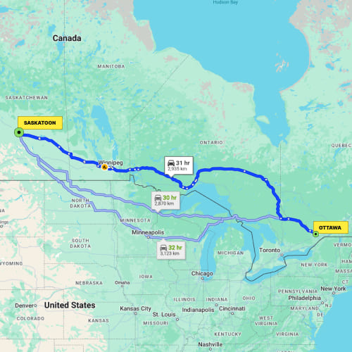 Ottawa to Saskatoon truckload shipping
